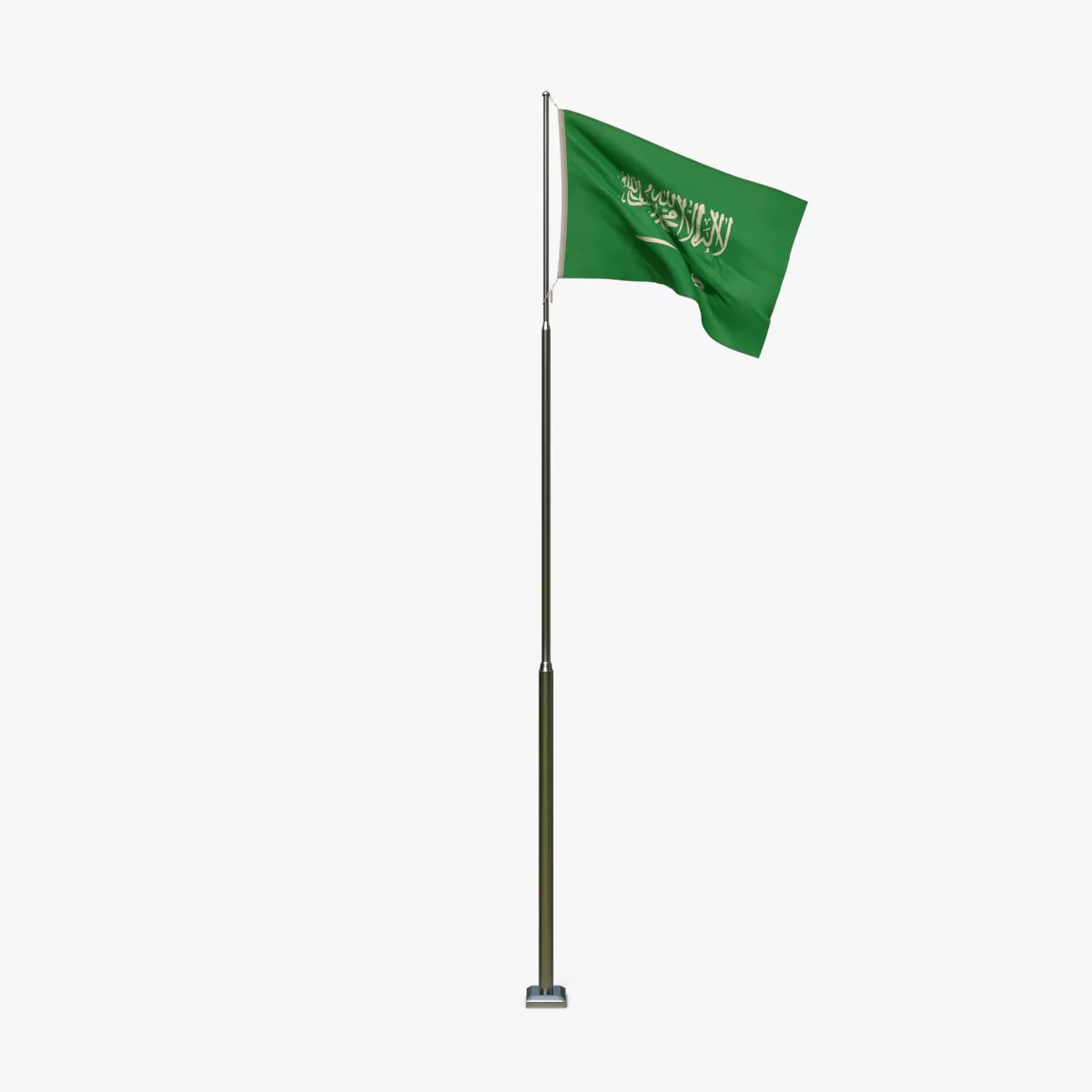 Animated Saudi Arabia Flag Low-poly 3D model