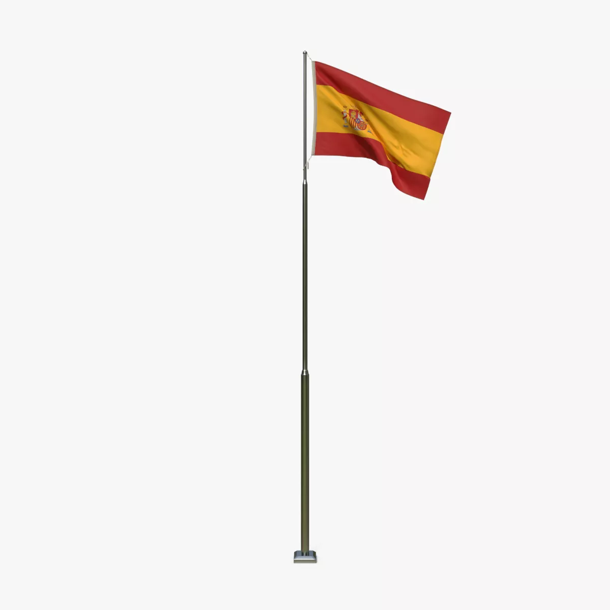 Animated Spain Flag Low-poly 3D model
