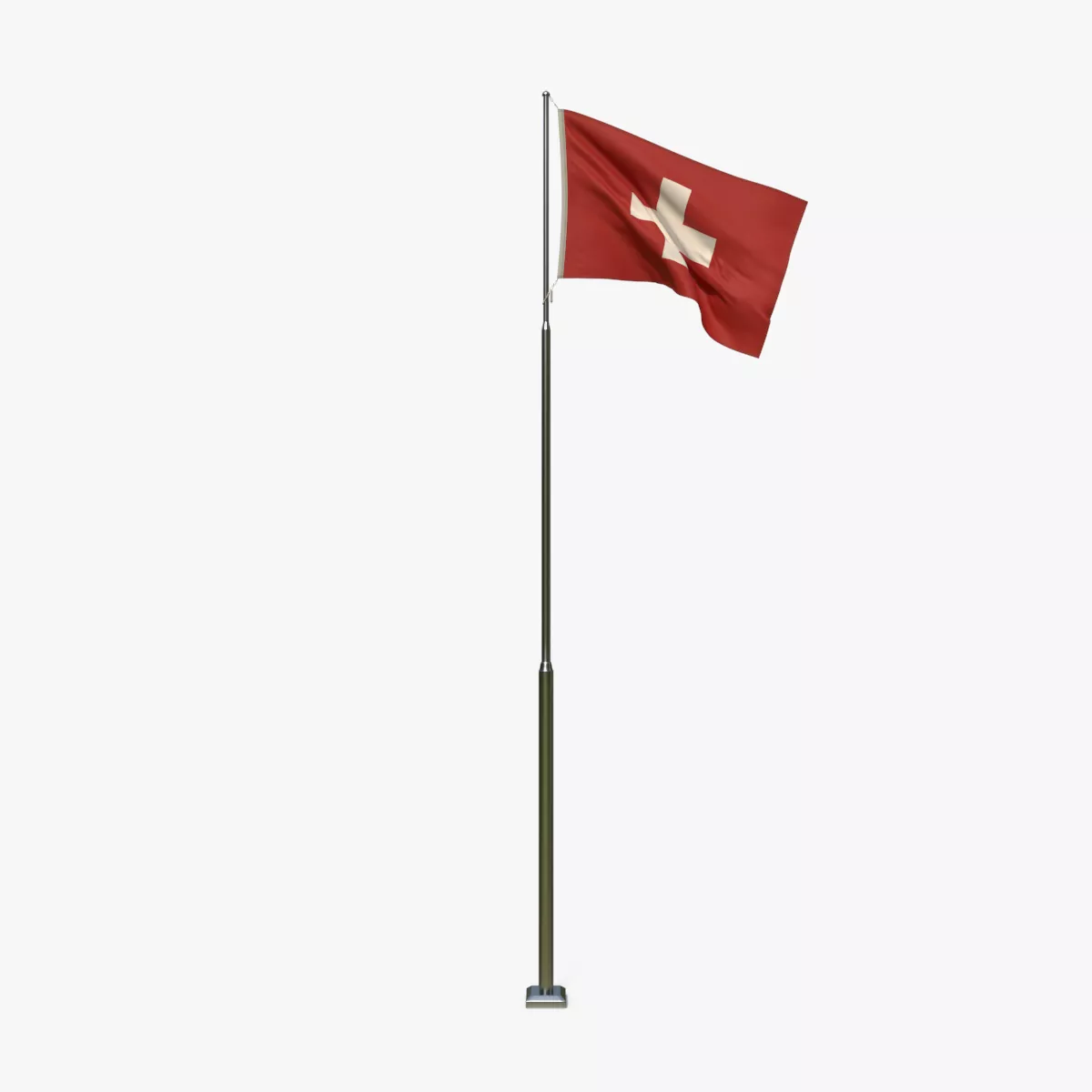 Animated Switzerland Flag Low-poly 3D model