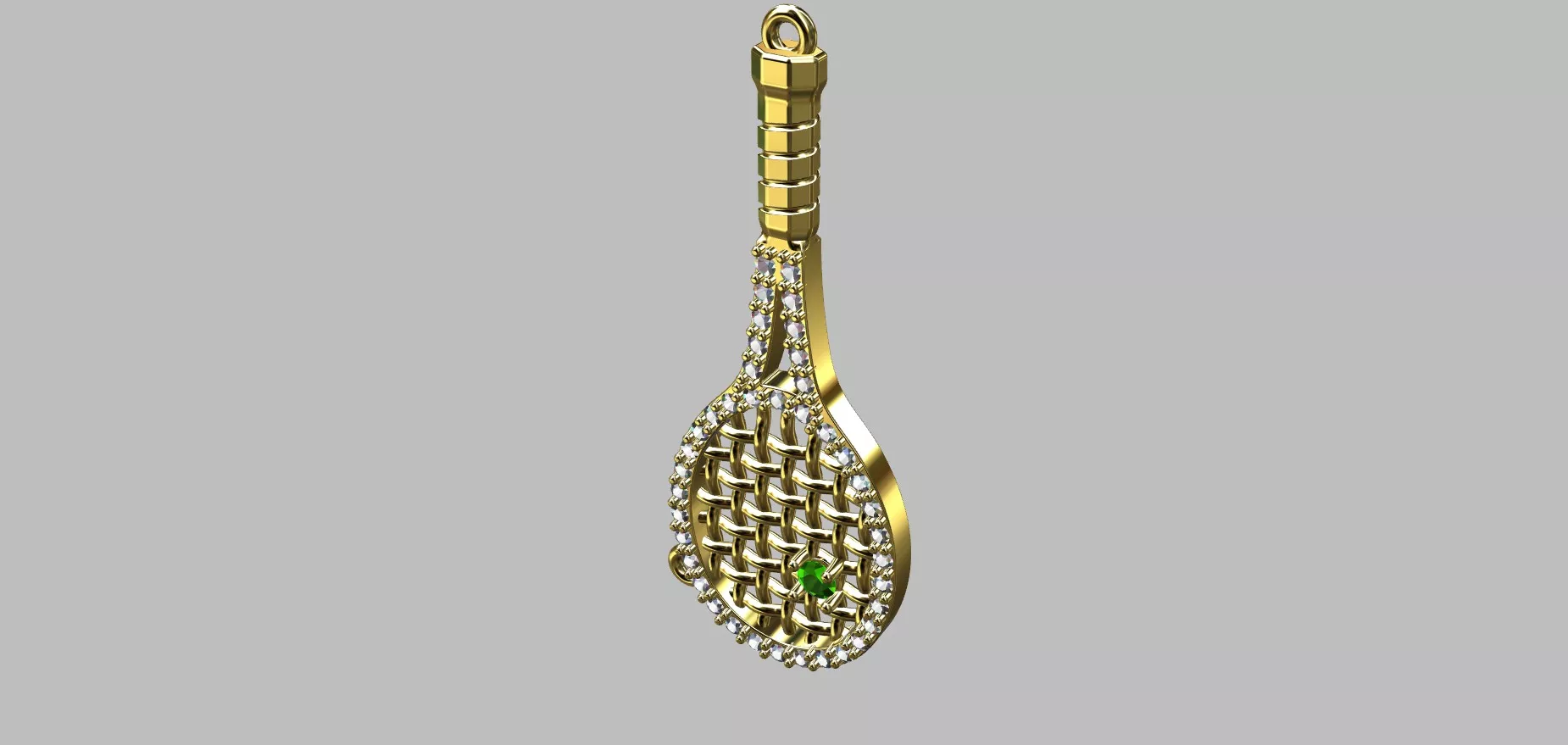 30mm Racket Pendant 3D print model