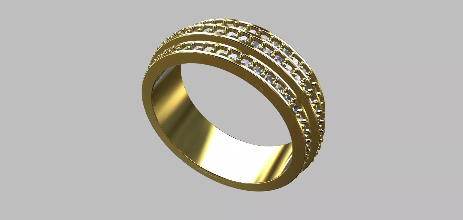 Rotating Wedding Band 12 inch ring 3D print model