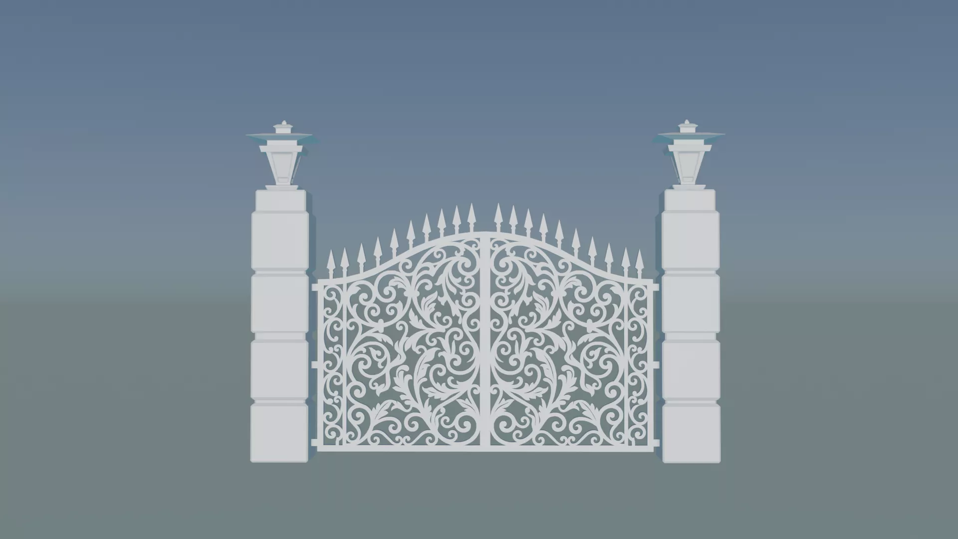 Modern Entrance Gate 3D print model