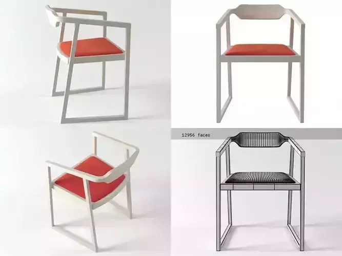 Juliet chair with orange seat