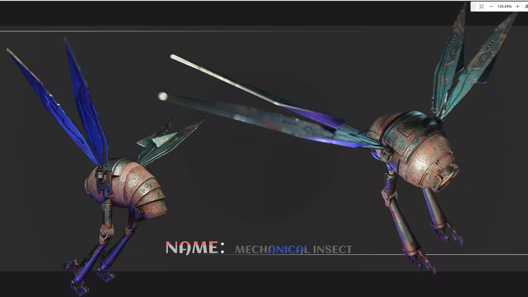 Next Gen PBR Mechanical Beetle Texturing Low-Poly Modeling 3D model