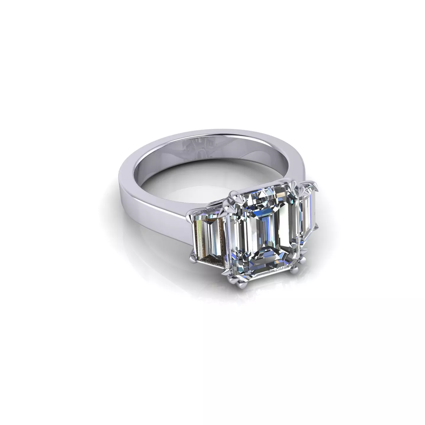 Emerald Variation V4 Wedding Ring 3D print model