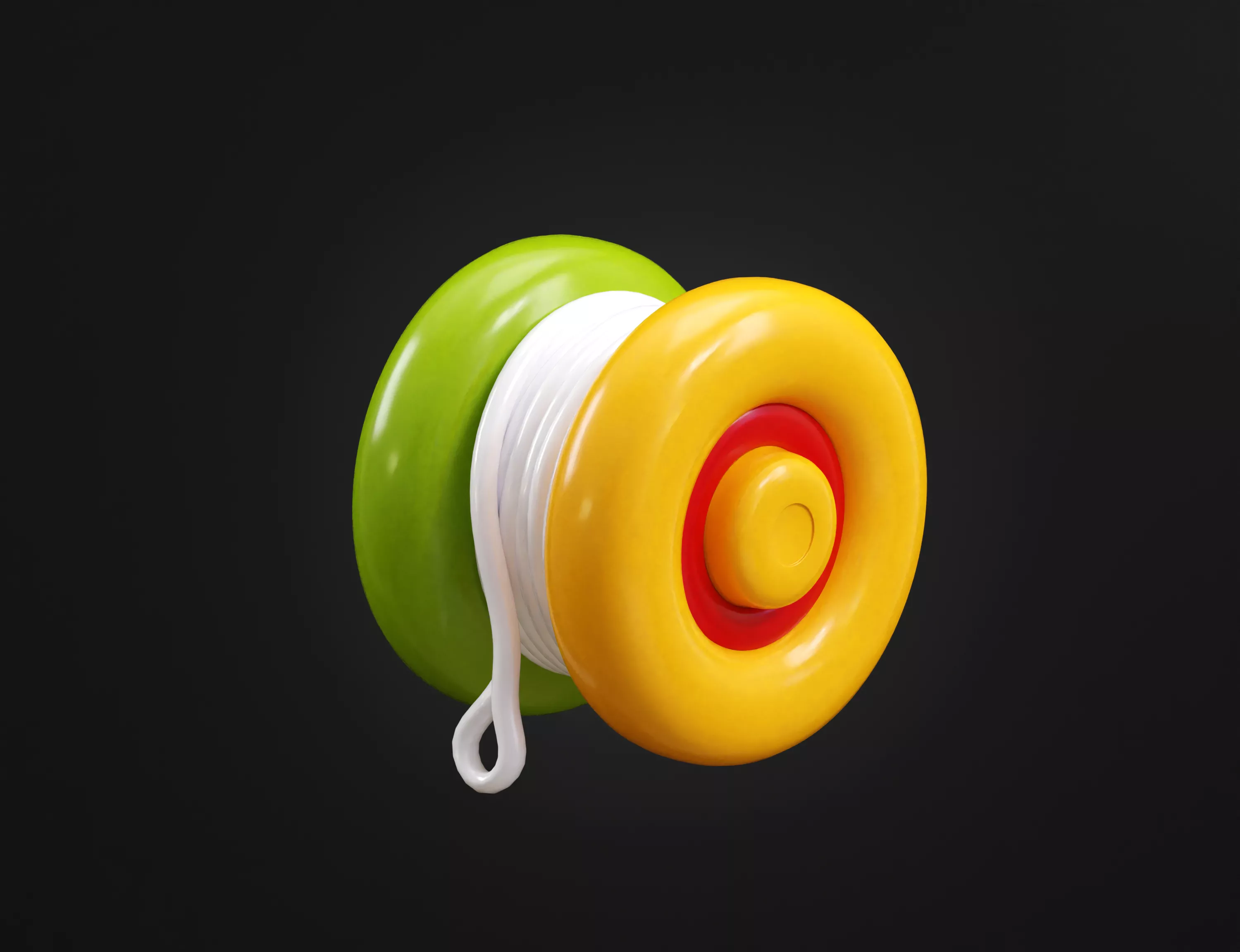 Yo-Yo Toy Low-poly 3D model