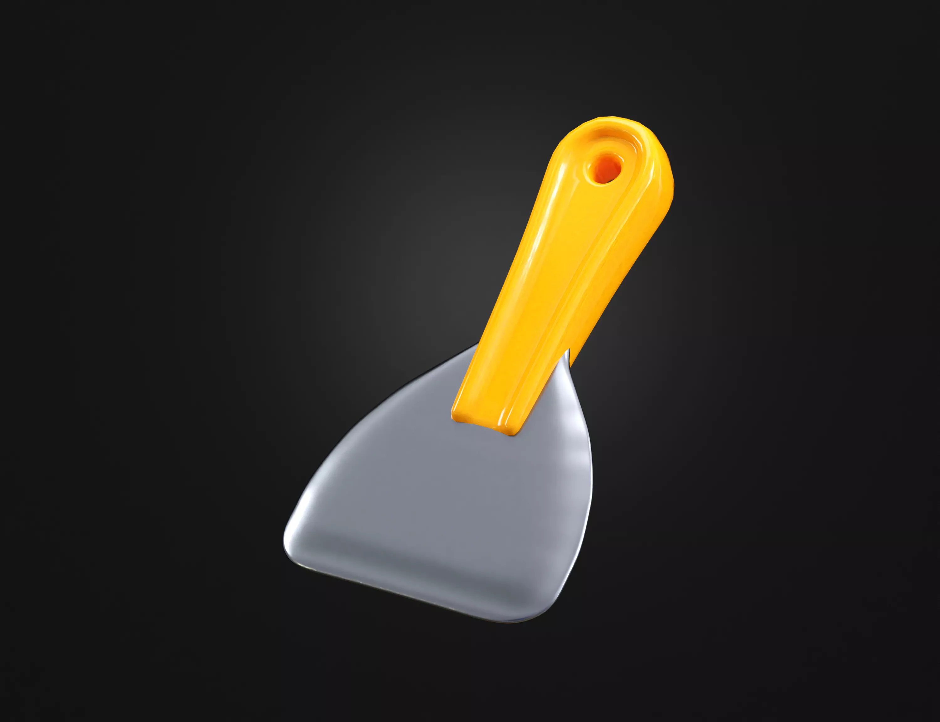 Putty knife Low-poly 3D model