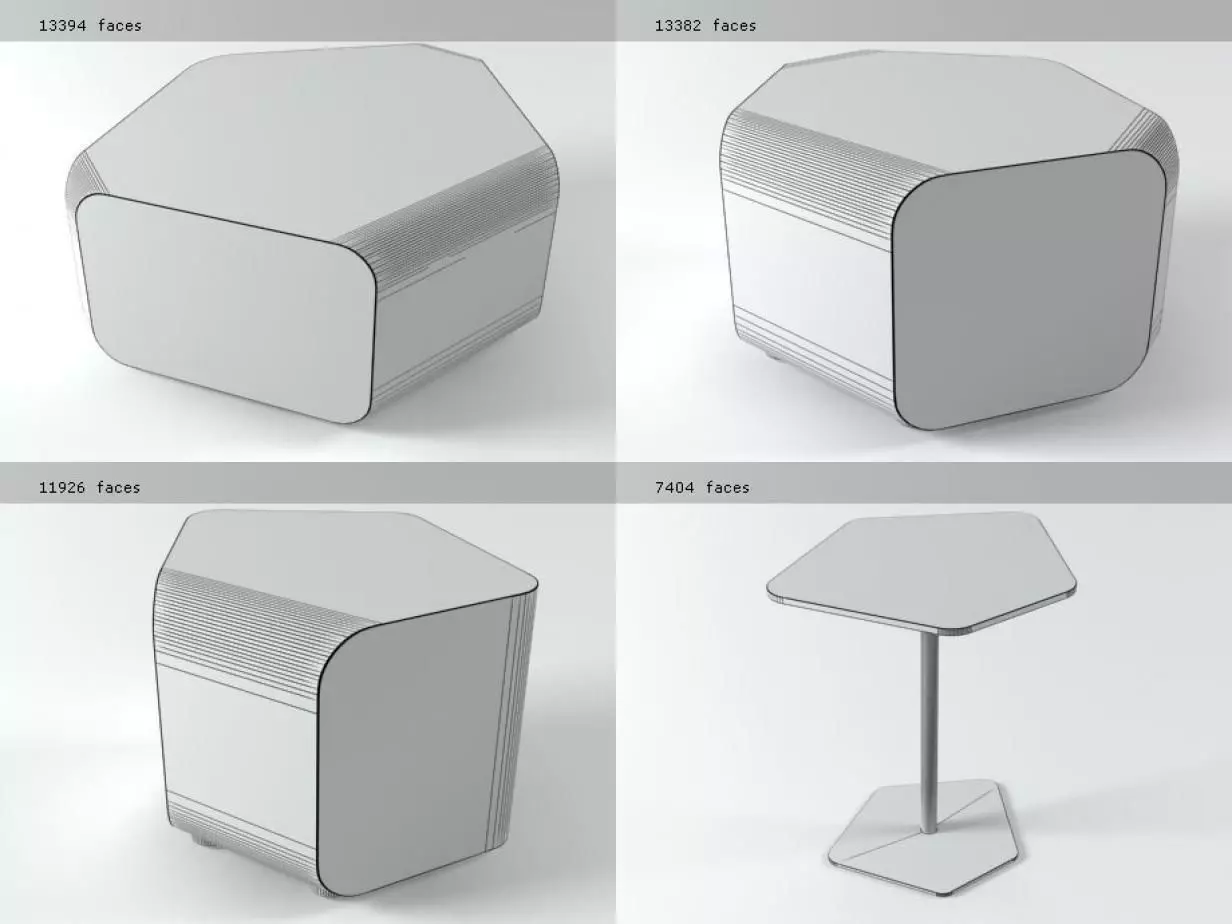 Pebble Side Tables 3D model_1