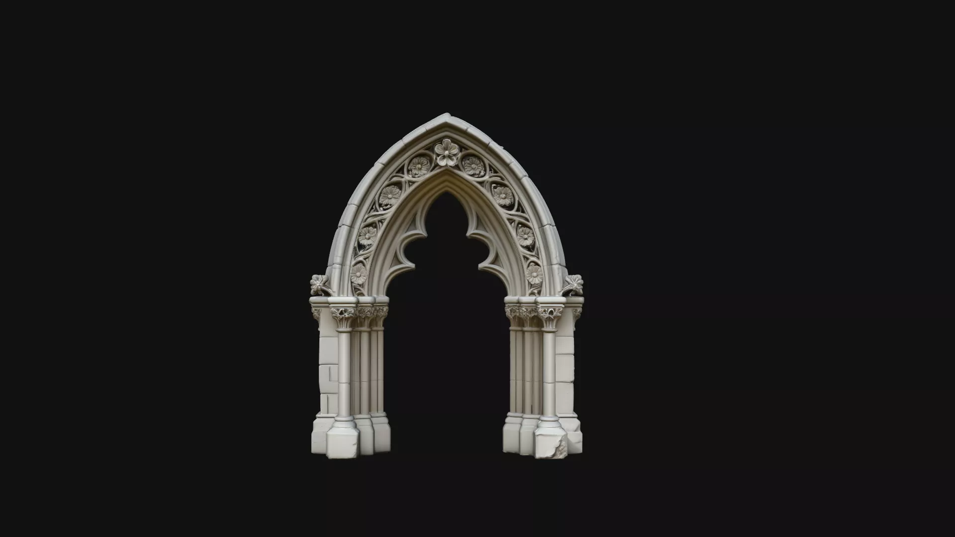 Gothic Arch Doorway Model Design 2 - 3D Print Model 3D print model