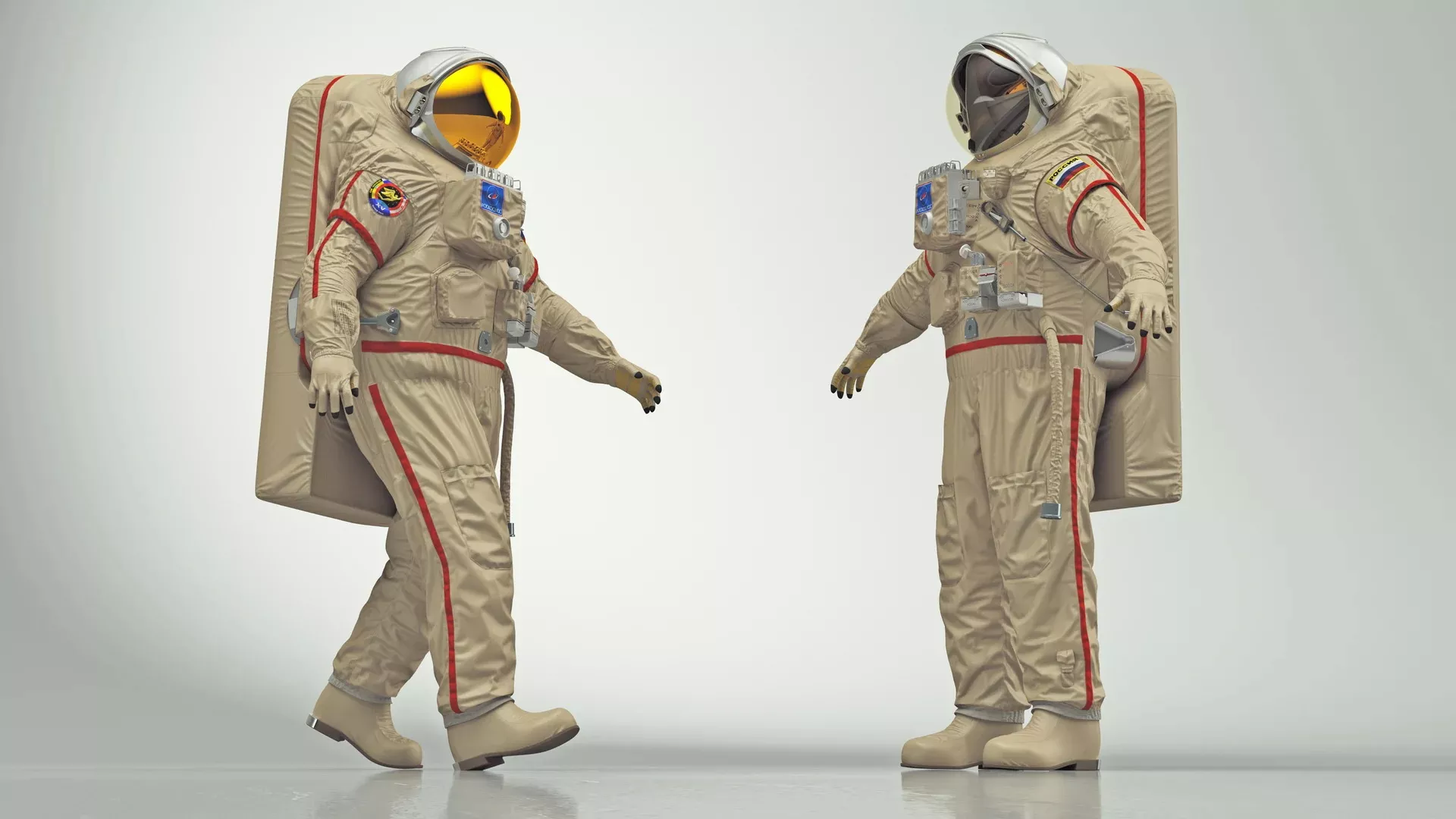 Russian Space Suit Orlan MK Rigged 3D model