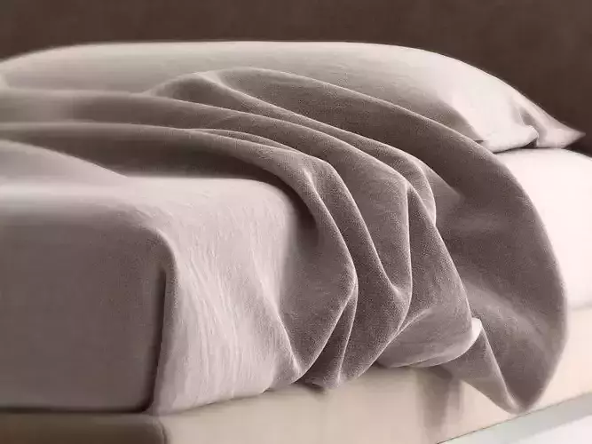 Maya modern bed frame with upholstered headboard and footboard