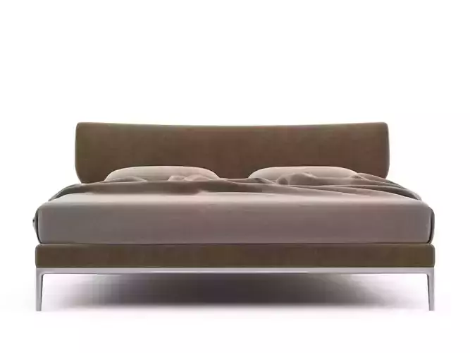 Maya modern bed frame with upholstered headboard and footboard