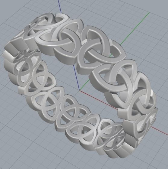 Celtic knot ring 02 3D print model_3