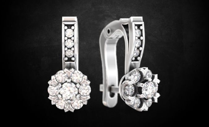 Womens earrings  114 3D print model