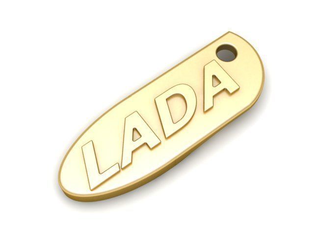 Pendant gold lada tag 3D print model