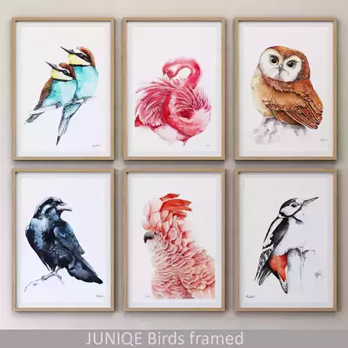 JUNIQE Birds framed 3D model