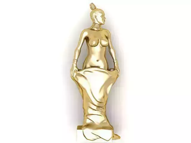 0101237 gold statue of woman