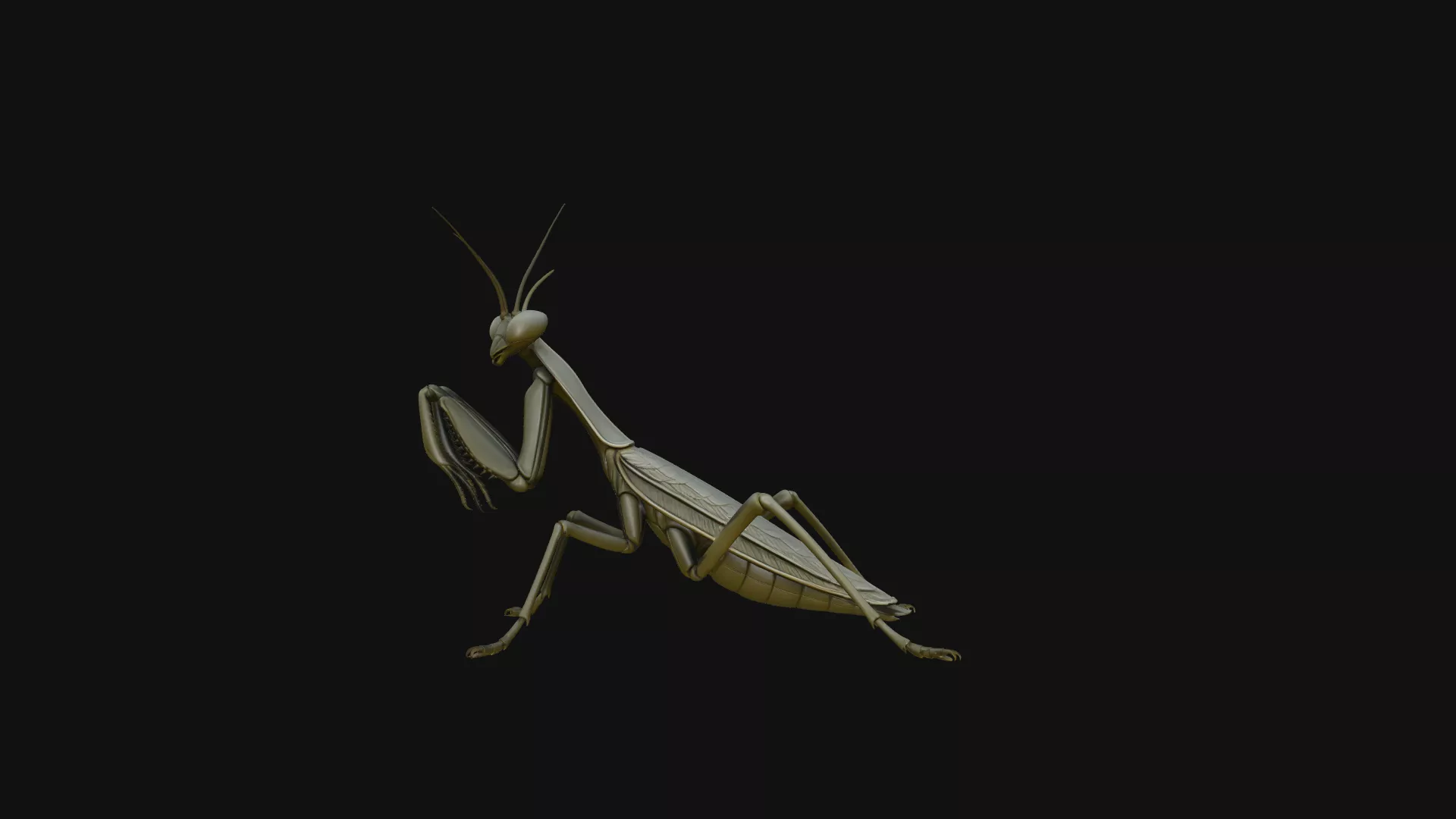 Praying Mantis Statue Design 1 - 3D Print Model 3D print model