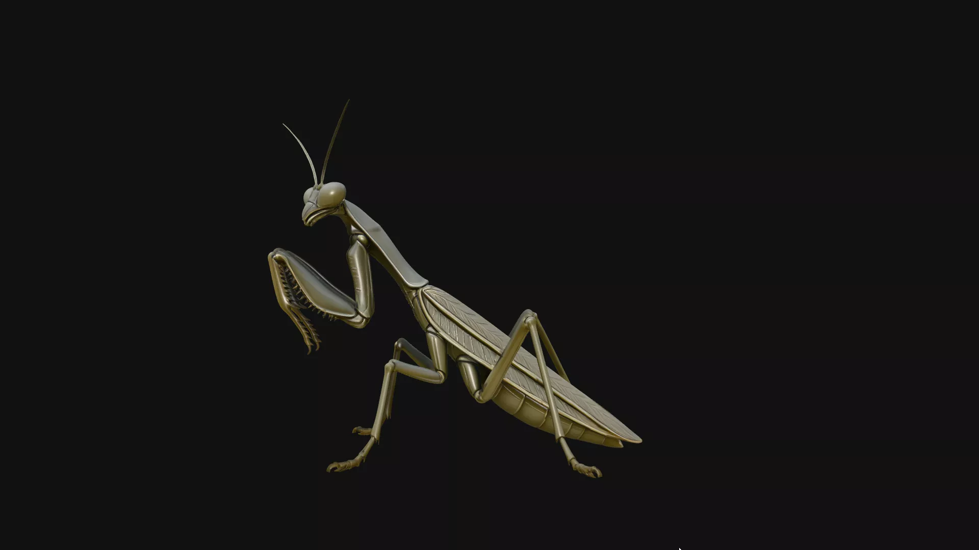 Praying Mantis Statue Design 3 - 3D Print Model 3D print model