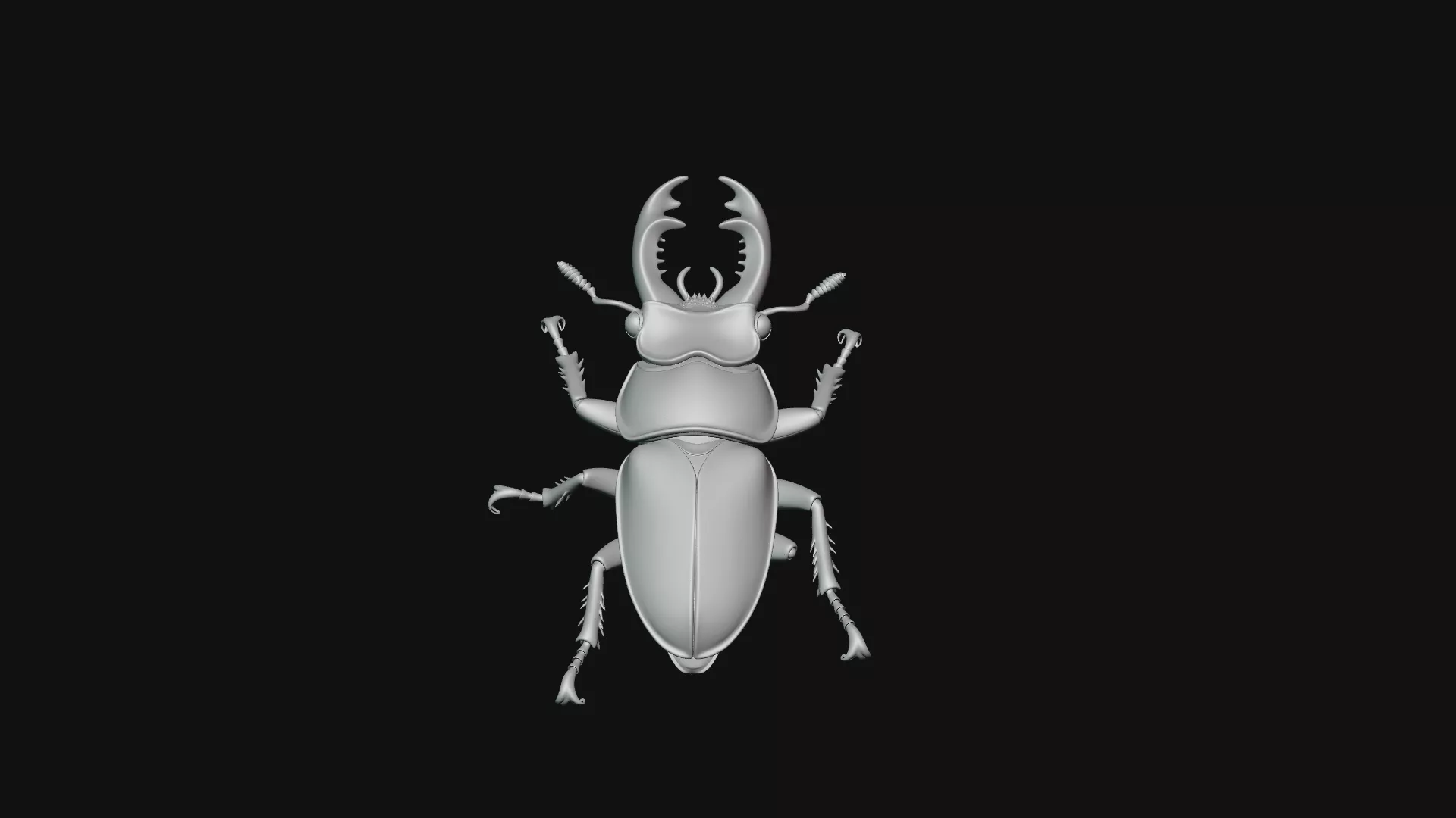 Stag Beetle Statue Design 2 - 3D Print Model 3D print model