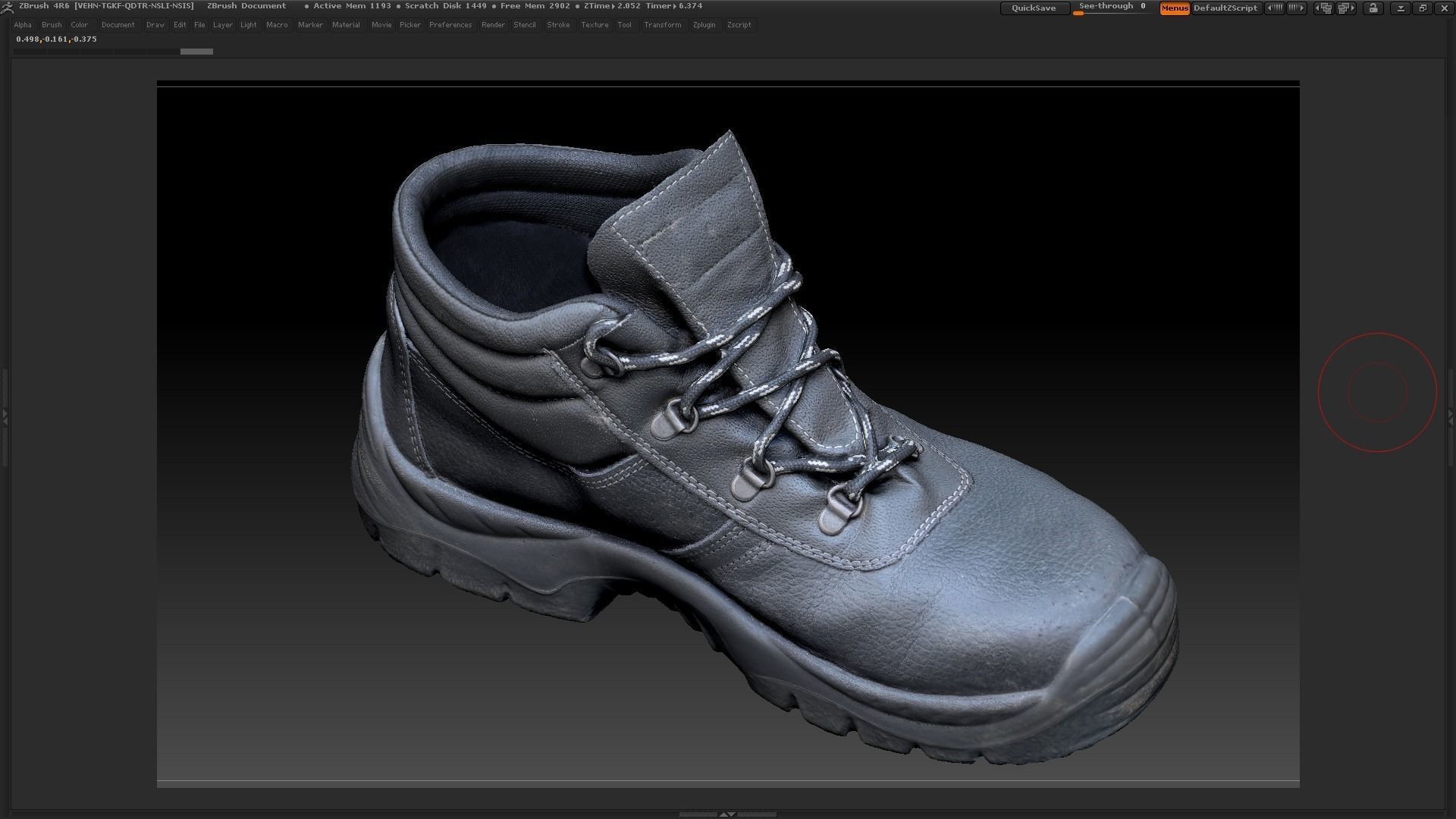 Boot 3D model Low-poly 3D model_0