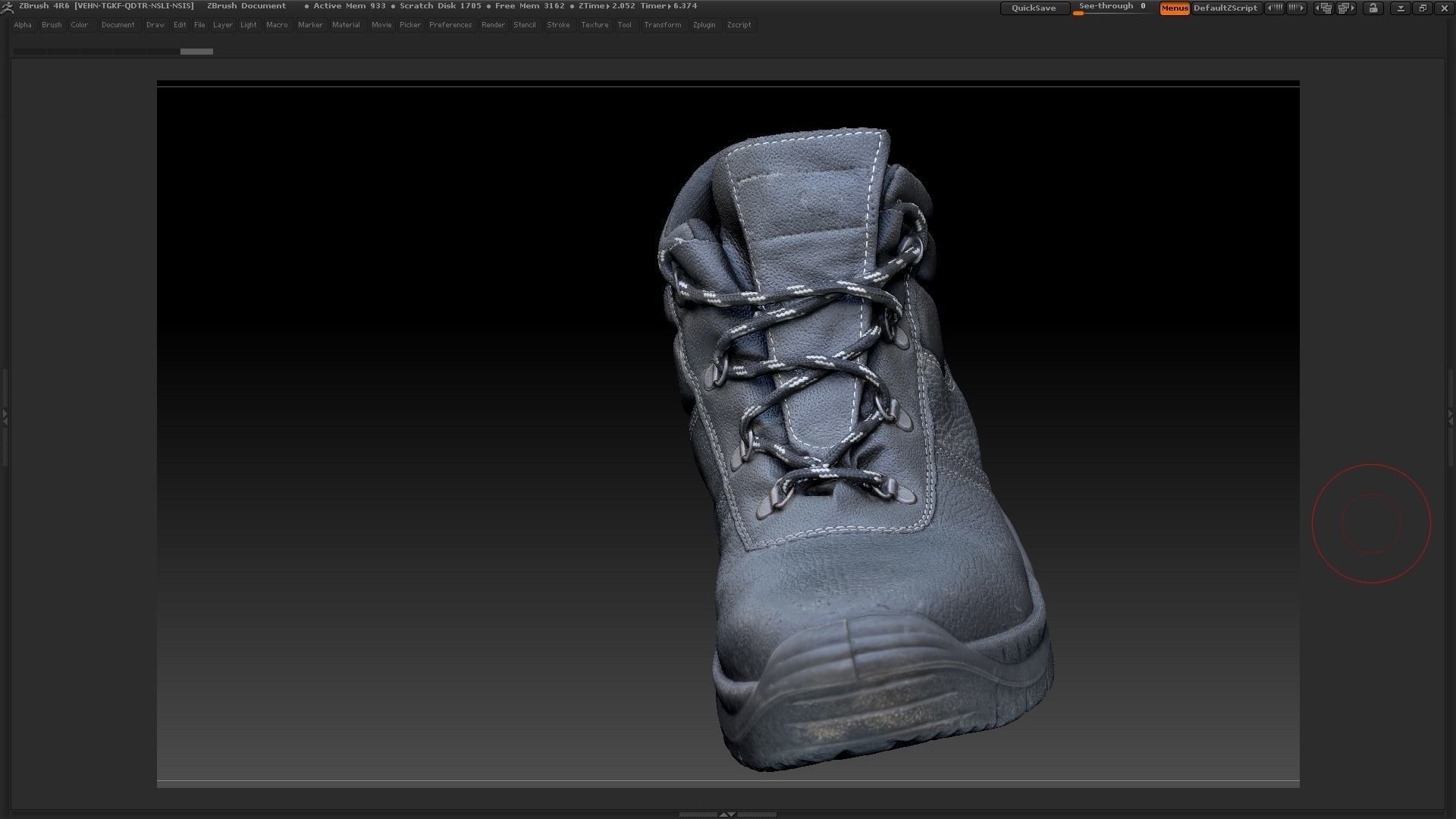 Boot 3D model Low-poly 3D model_4