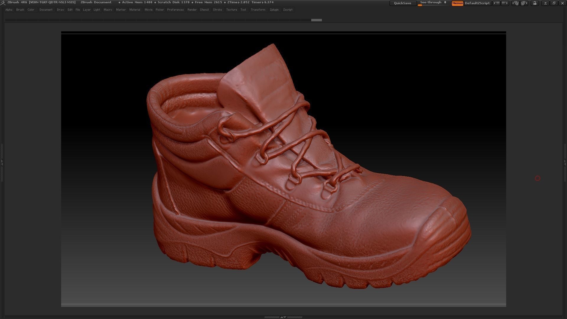 Boot 3D model Low-poly 3D model_1