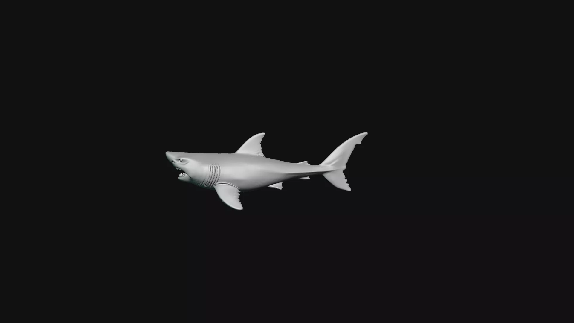 Great White Shark Statue Design 1 - 3D Print Model 3D print model