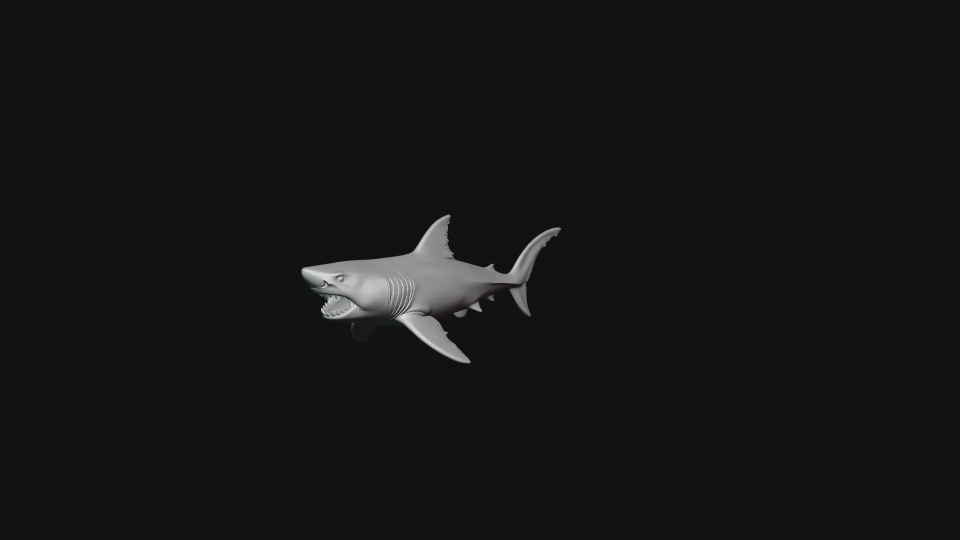 Great White Shark Statue Design 3 - 3D Print Model 3D print model