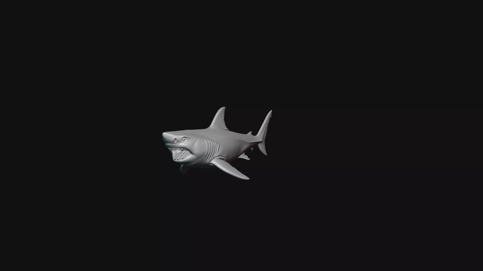 Great White Shark Statue Design 4 - 3D Print Model 3D print model