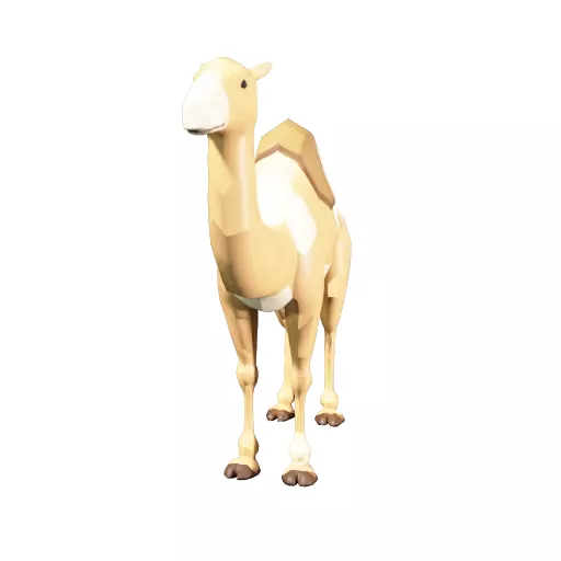 Low Poly Stylized Camel 3D Model Game Ready 3D model