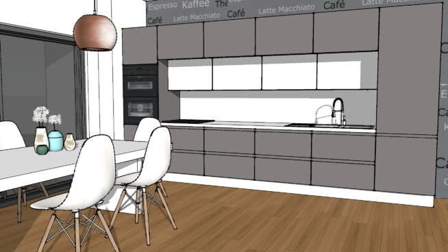 modern kitchen   Low-poly 3D model_3