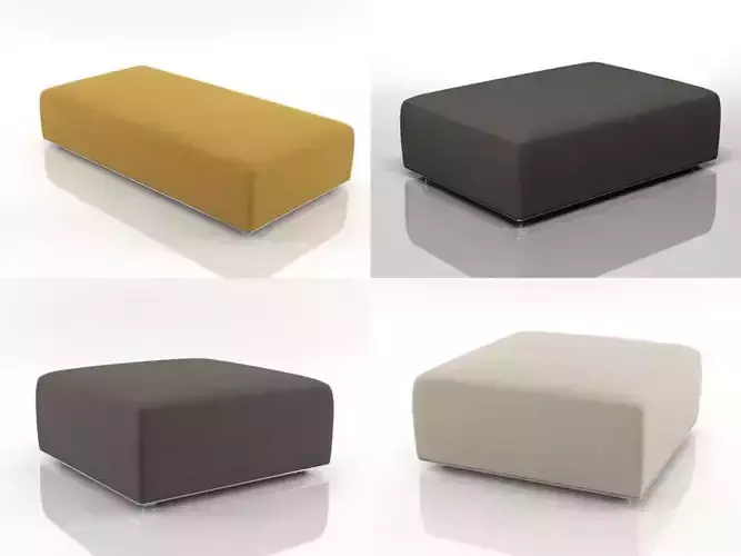 Aurea 1070-1072 d Footstools 3D model