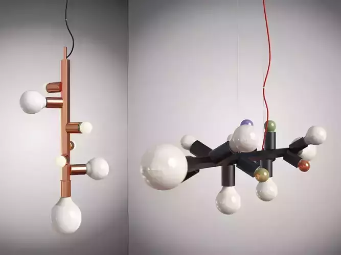 Party pendant light with balls