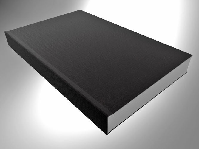 Closed hardcover book Black 3D model
