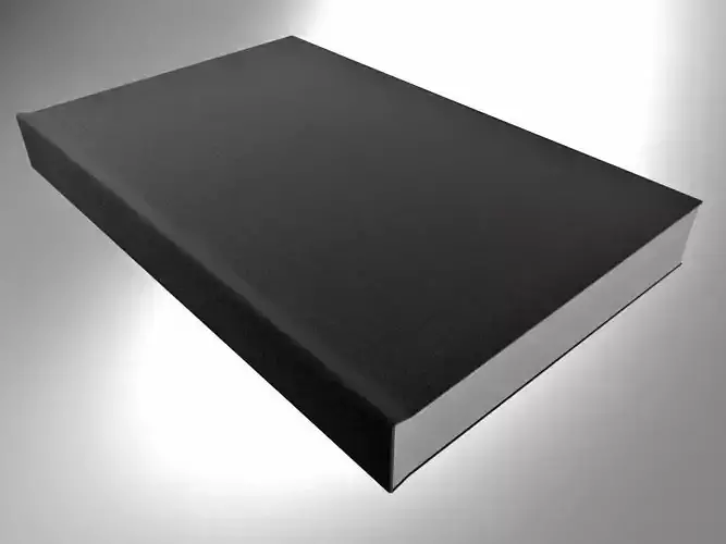 Closed hardcover book Black 3D model