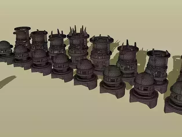 chess set with dalek tendencies