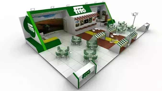 exhibition stand fair 3D model