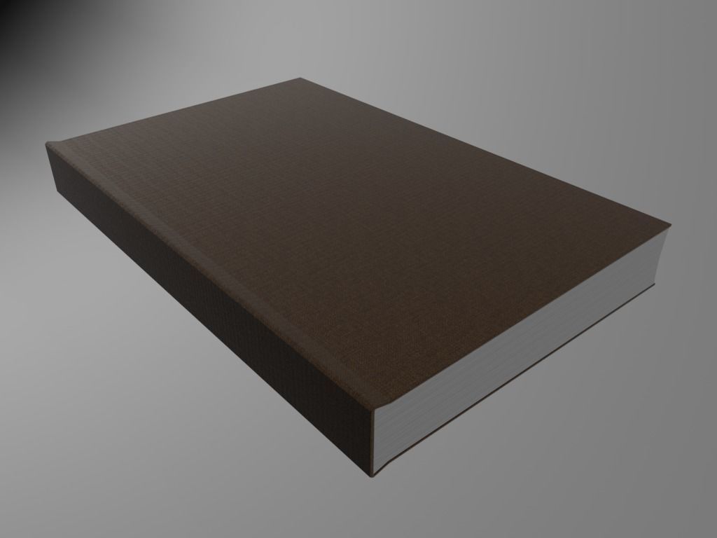 Closed book Brown 3D model_1