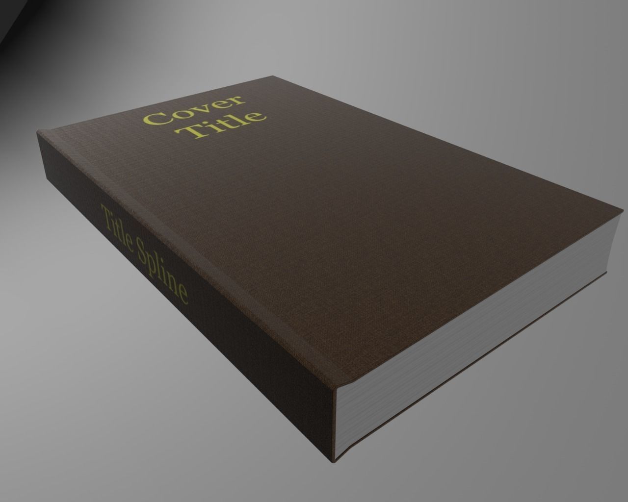 Closed book Brown 3D model_0