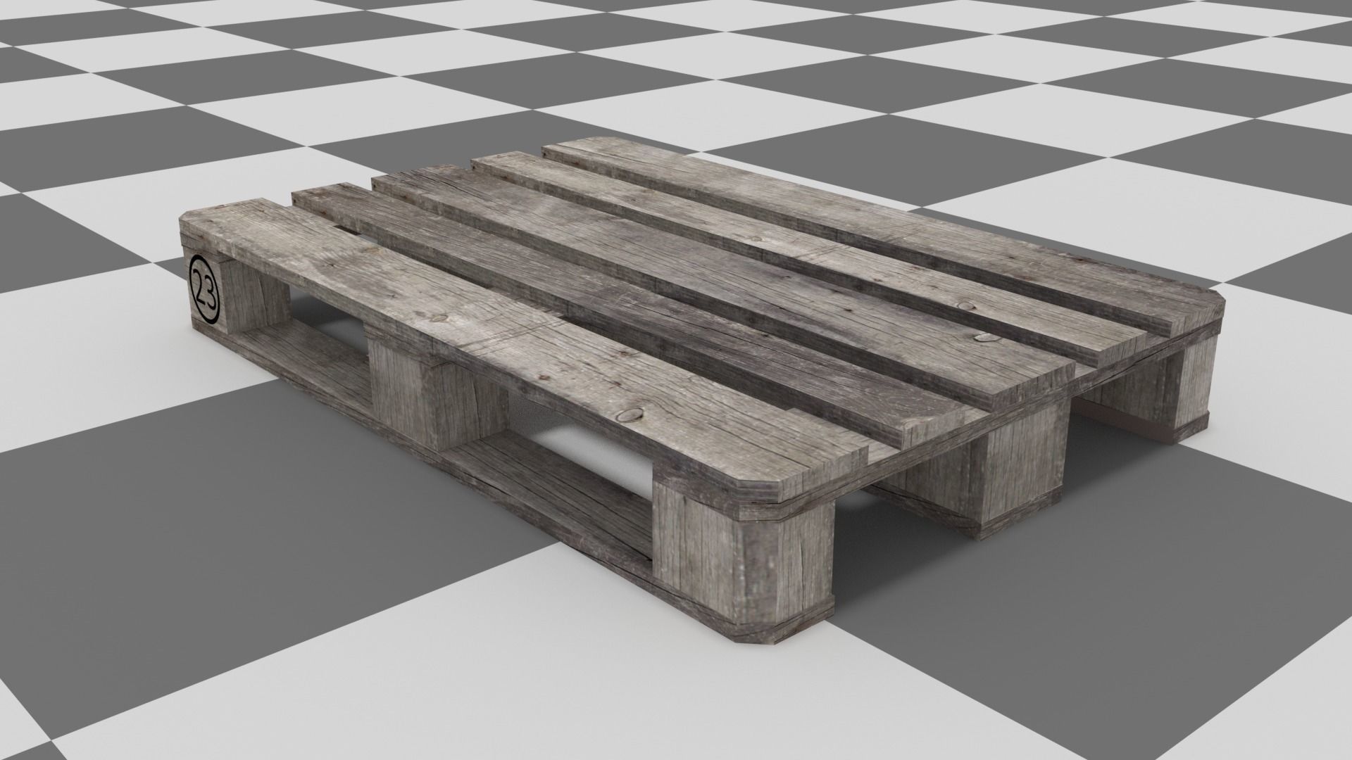 Palette wooden pallet Free low-poly 3D model