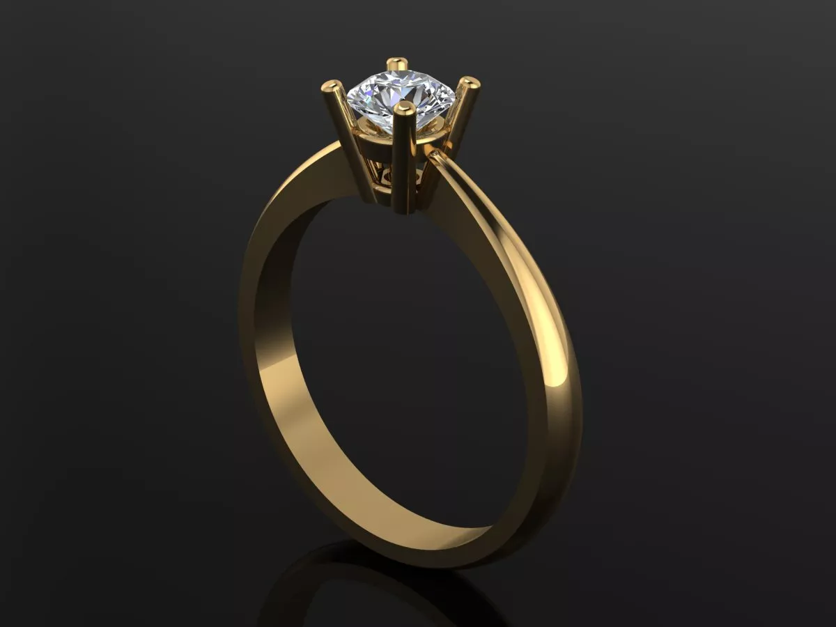 Ring Gold Diamond 3d model 3D print model