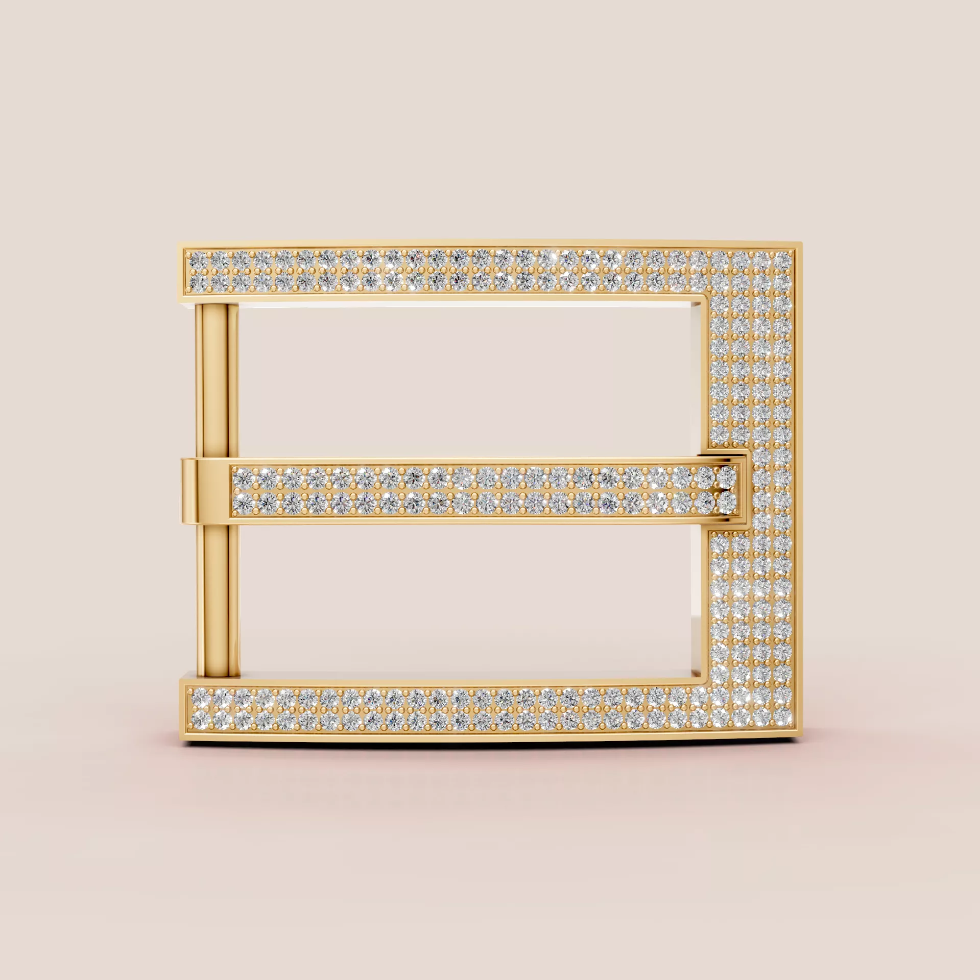 Luxury Diamond Belt Buckle 3D Print Model 3D print model