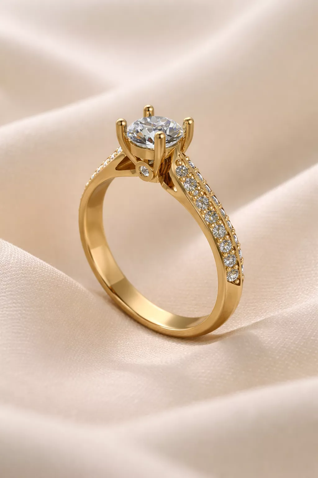 Ring Gold Jewelry Diamond 3d model 3D print model