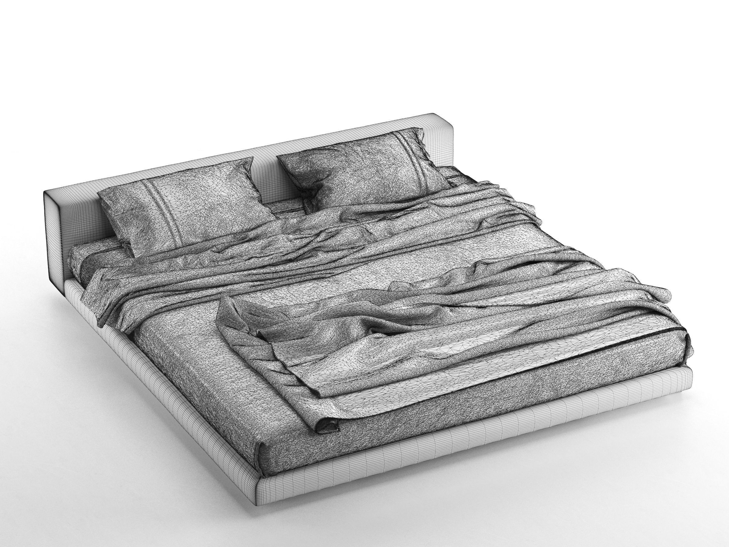 You and Me Basic Bed 3D model_1