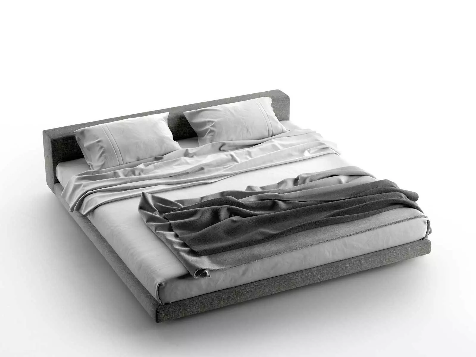 You and Me Basic Bed 3D model_0