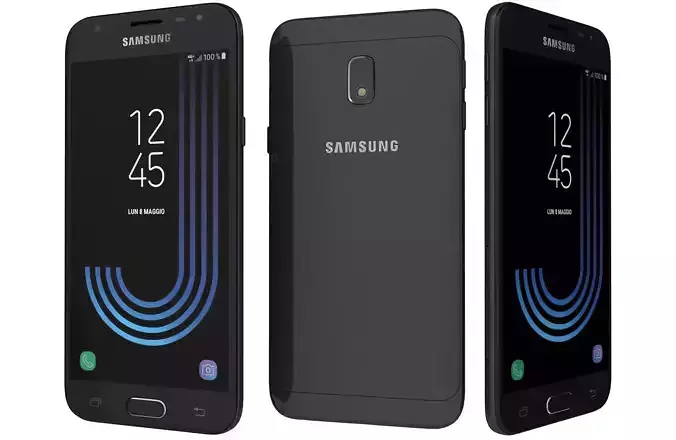 Samsung Galaxy J3 2017 Black 3D model