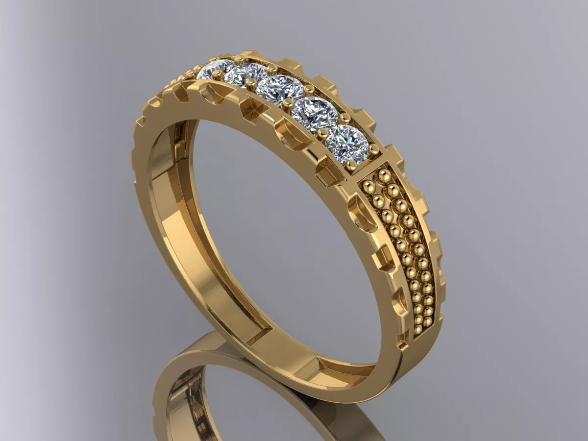 Ring Gold Diamond 3d model 3D print model