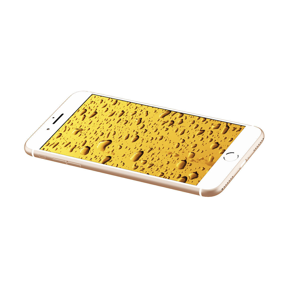 iPhone Plus Gold 3D model_2