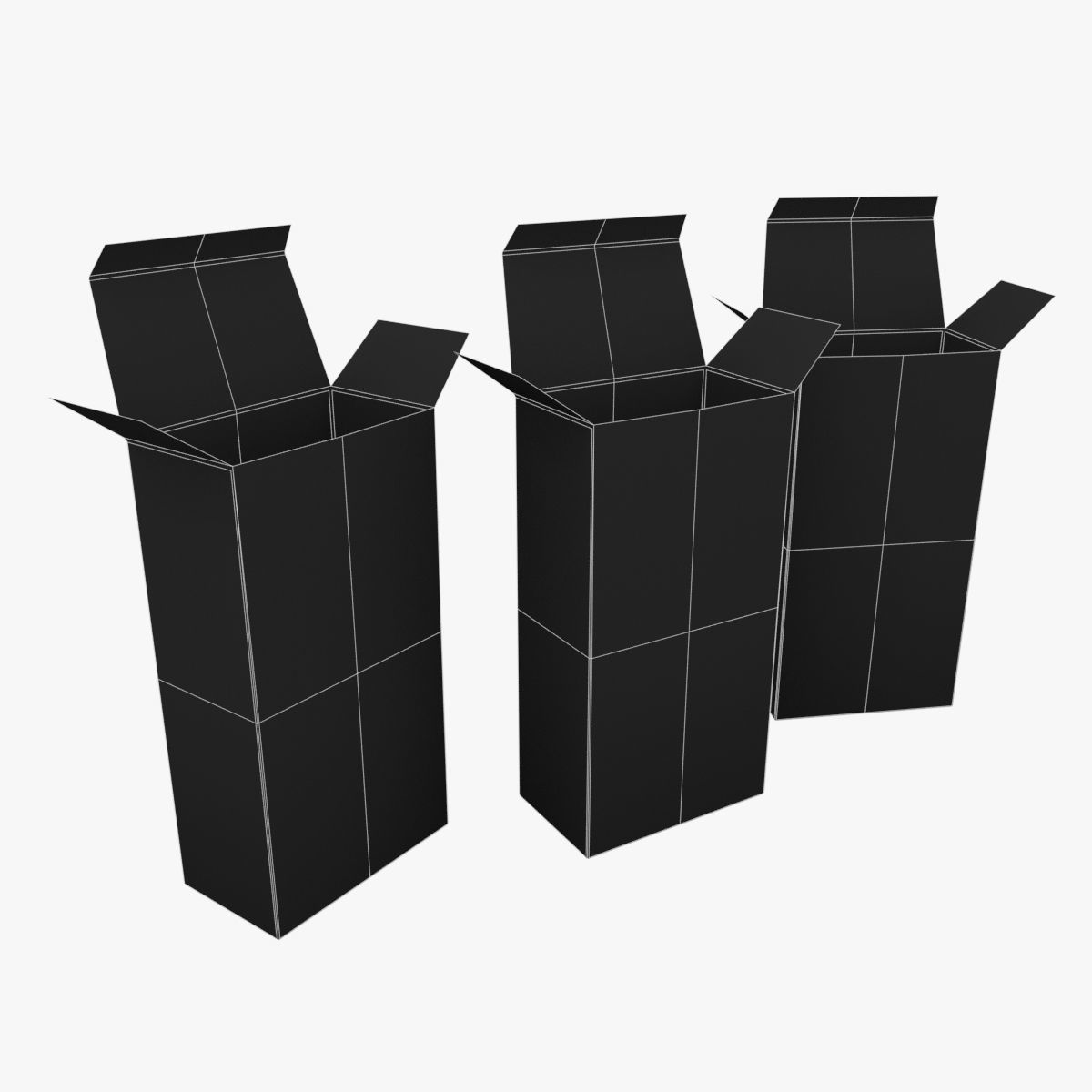 US K-Ration boxes Low-poly 3D model_22
